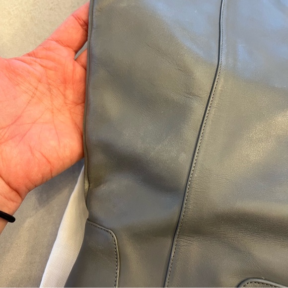 VINCE Dempsey Over the Knee Block Heel Boots Grey 7.5 - Picture 4 of 15